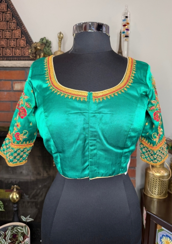 Teal Green Marodi Work Blouse